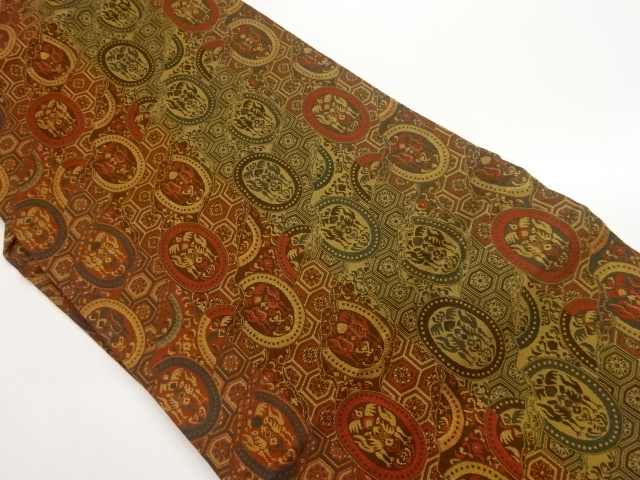 JAPANESE NAGOYA OBI / WOVEN ABSTRACT STRIPE